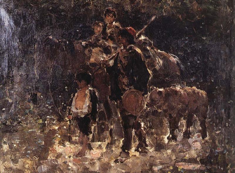 Nicolae Grigorescu Gypsies with Bear oil painting image